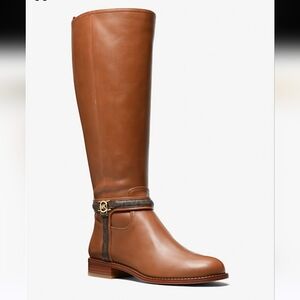 Michael Kors Brown Heeled Boots with Classic Silhouette